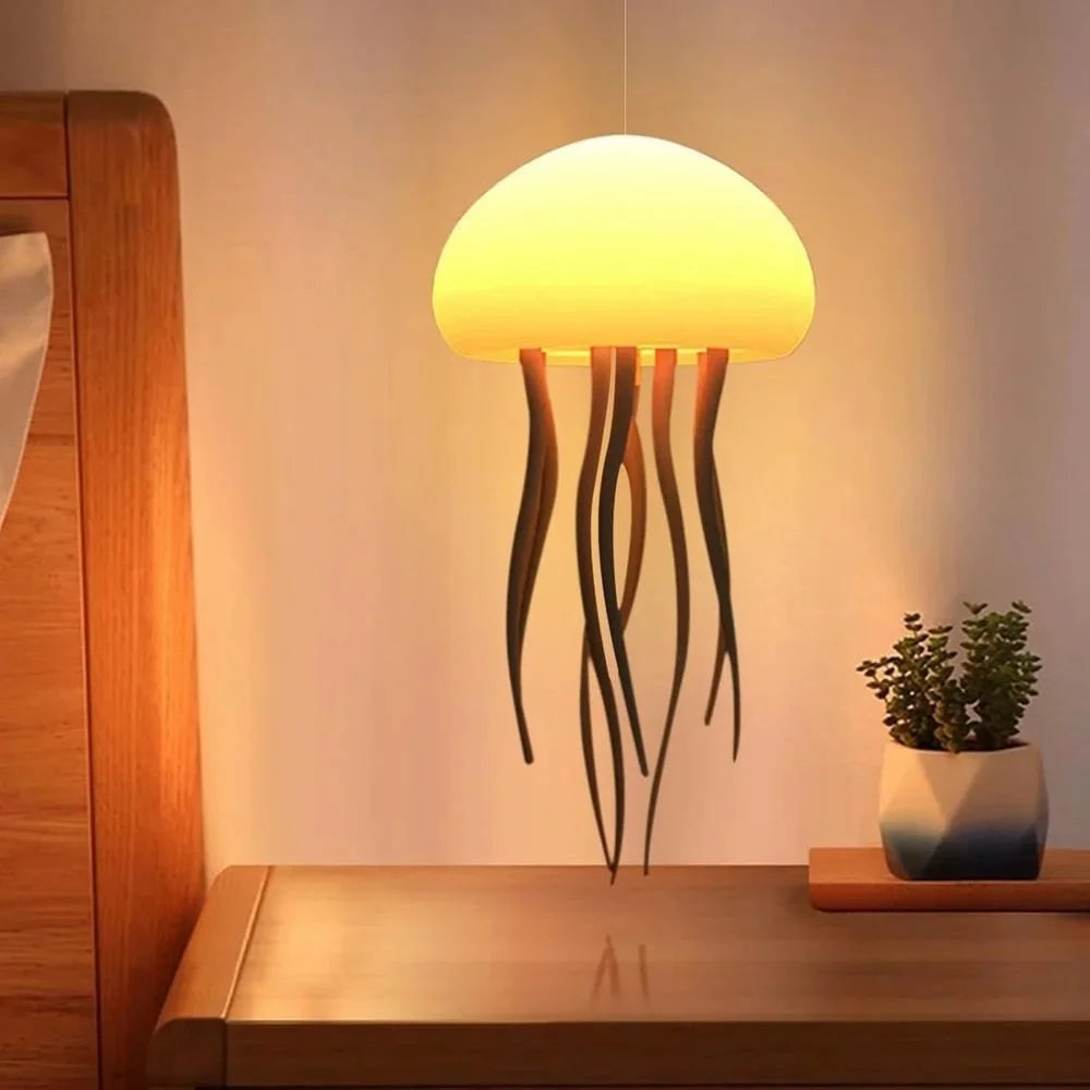 Round Jellyfish Lamp with Dancing Legs, Multicolor