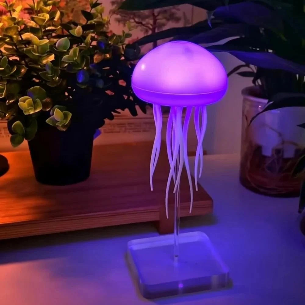 Round Jellyfish Lamp with Dancing Legs, Multicolor