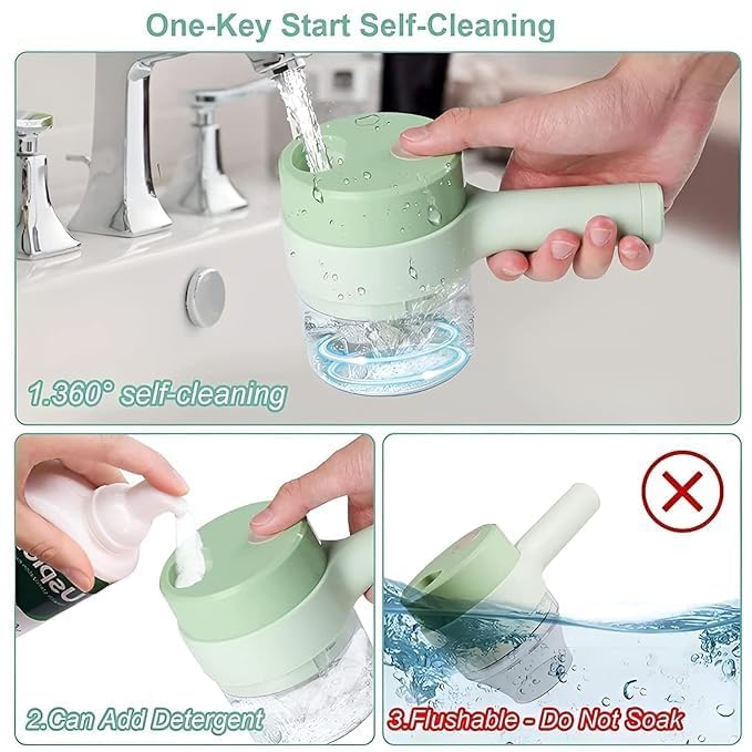 4-in-1 Electric Handheld Cooking Hammer Vegetable Cutter Set – A Multifunctional Electric Food Chopper for Effortless Slicing and Dicing of Vegetables and Fruits